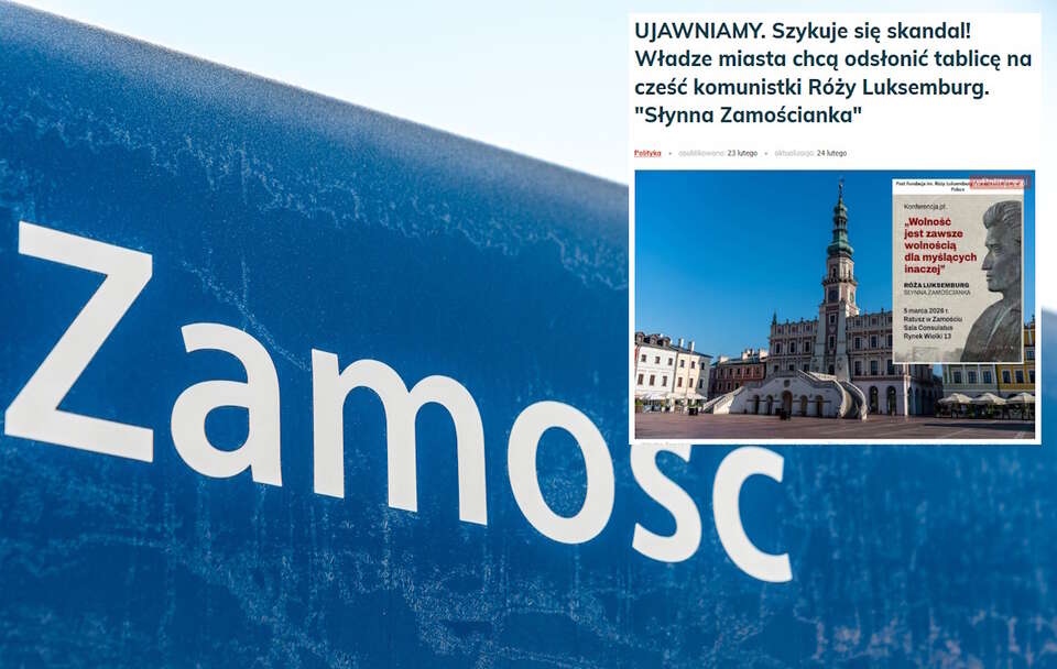 Nie będzie tablicy Róży Luksemburg na Starym Mieście w Zamościu
