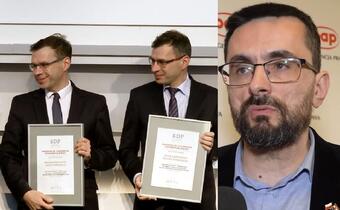 Michał i Jacek Karnowscy oraz Goran Andrijanić z nagrodami SDP