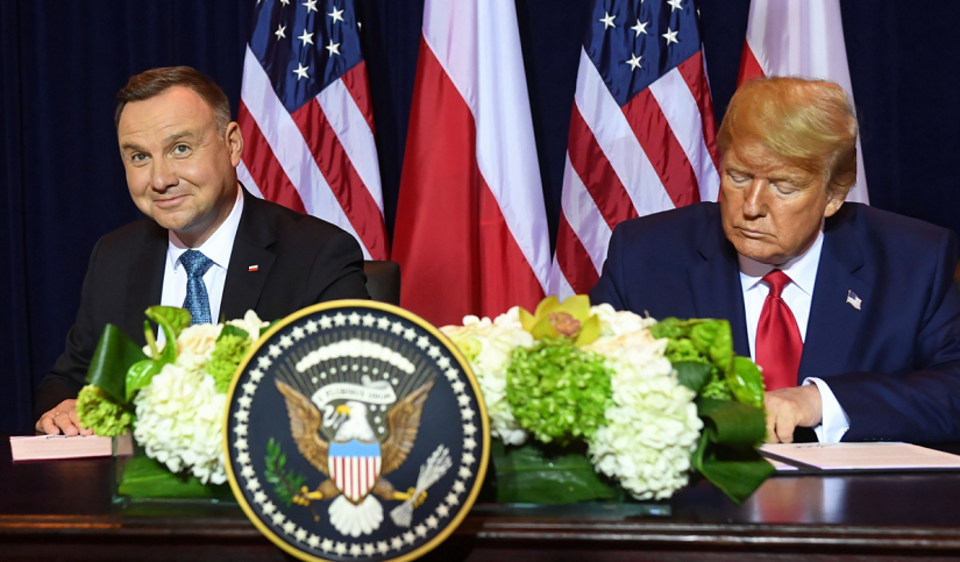 Prezydenci Andrzej Duda i Donald Trump / autor: PAP/EPA