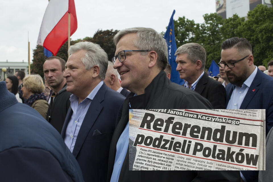 Prezydenci Kwaśniewski i Komorowski  / autor: Fratria/"Fakt"