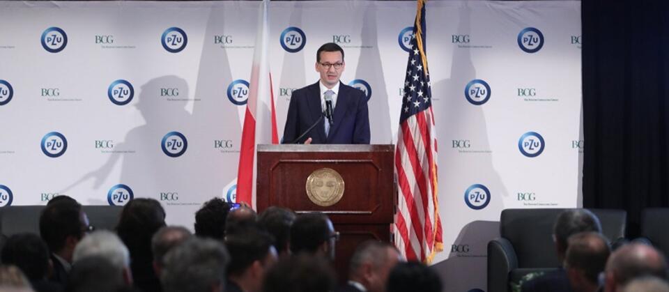 Premier Morawiecki w Harvard Club / autor: Twitter/KPRM