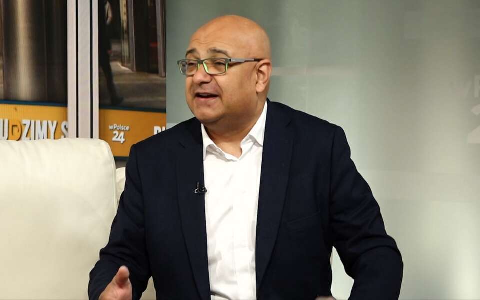 Alvin Gajadhur na antenie Telewizji wPolsce24 / autor: YT: TV wPolsce24