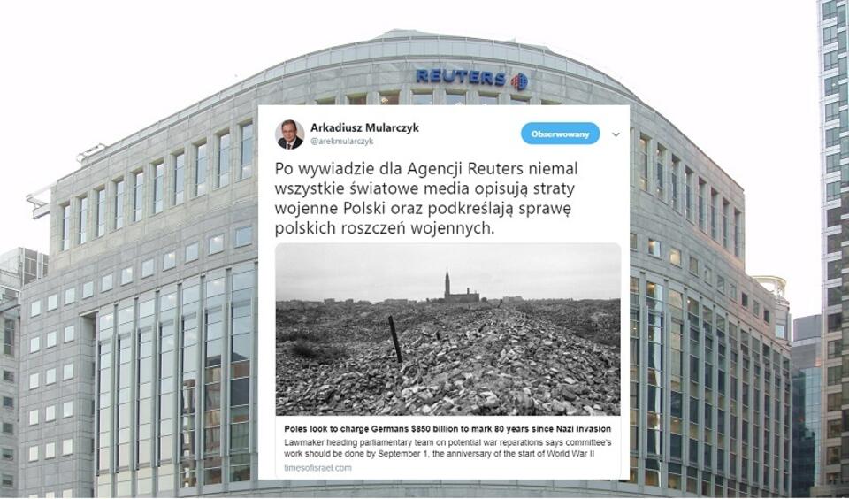 Reuters opisuje walkę Polski o reparacje! / autor: CC/Wikimedia Commons/Twitter