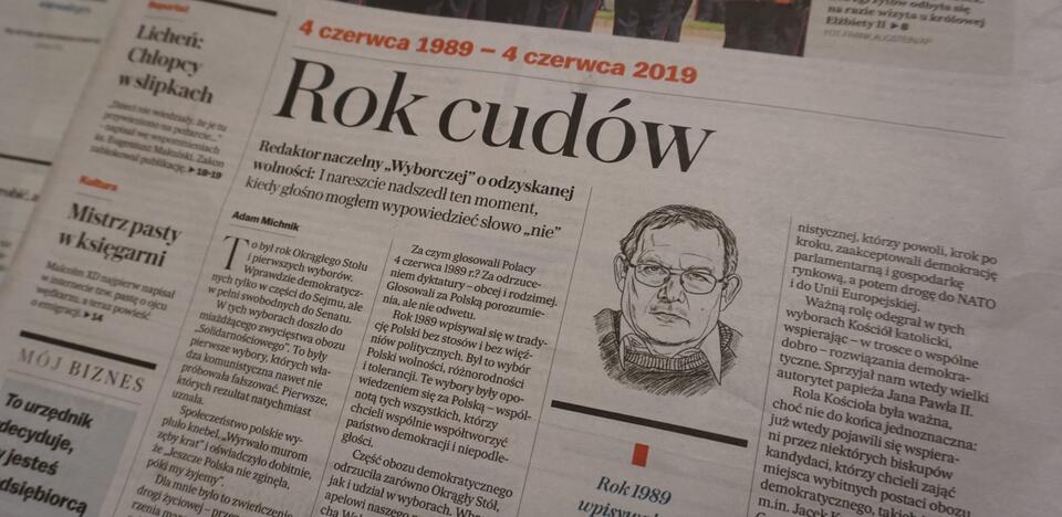 Michnik w dzisiejszej GW - jak nowy! / autor: wPolityce.pl