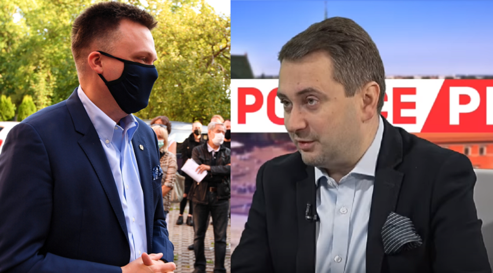 Szymon Hołownia/Dr hab. Bartłomiej Biskup / autor: PAP/Piotr Polak/screen/wPolsce.pl