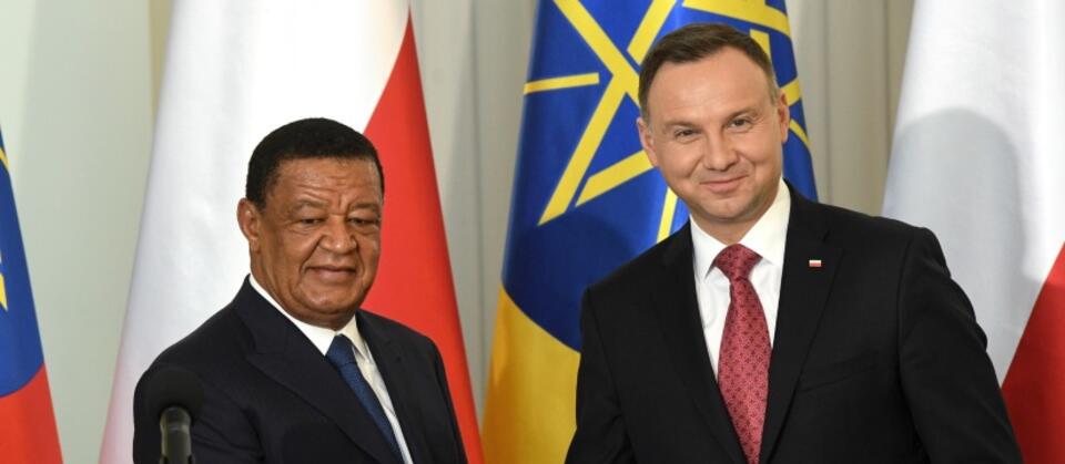 Prezydent RP Andrzej Duda oraz prezydent Etiopii Mulatu Teshome Wirtu / autor:  	PAP/Radek Pietruszka