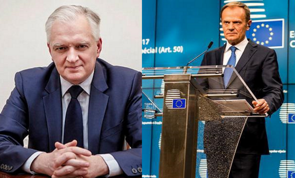 Jarosław Gowin/Donald Tusk / autor: fratria 