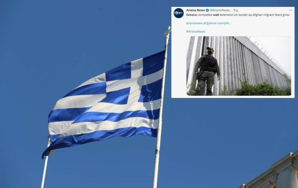 Grecja zbudowała 40-kilometrowy mur na granicy z Turcją / autor: Fratria; Twitter/Ariana News (screenshot)