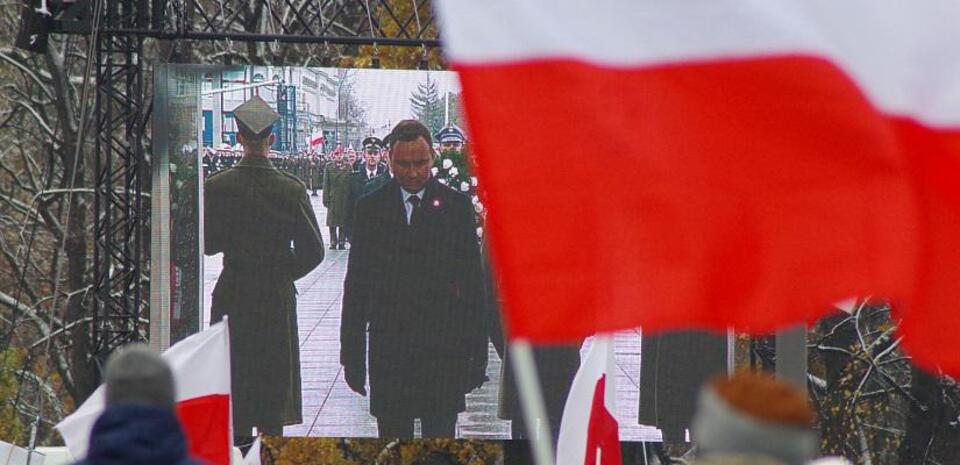 Prezydent Andrzej Duda podczas Święta Niepodległości w 2016 r. / autor: Fratria