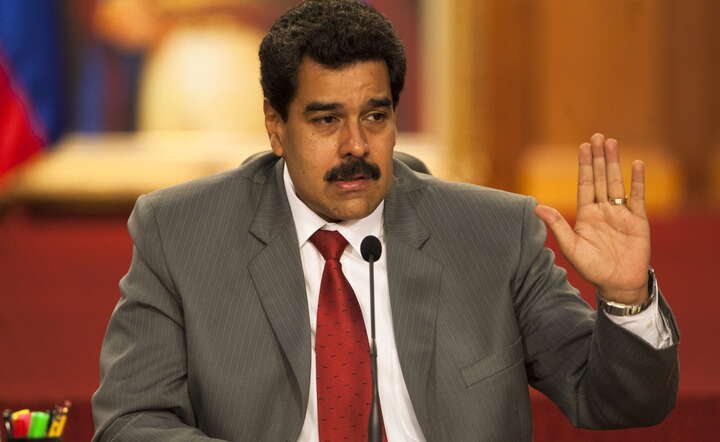Nicolas Maduro na konferencji prasowej w Caracas na zdjęciu z 2014 r.  / autor: PAP/EPA/SANTI DONAIRE 