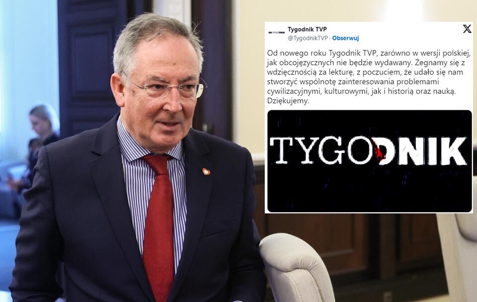 Koniec Tygodnika TVP / autor: PAP/Leszek Szymański/X: @TygodnikTVP