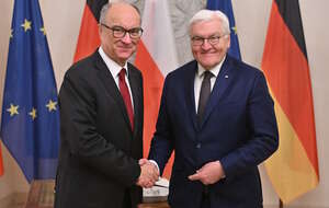 Włodzimierz Czarzasty i Frank-Walter Steinmeier Prezydent Republiki Federalnej Niemiec / autor: Aleksander Zieliński / Kancelaria Sejmu