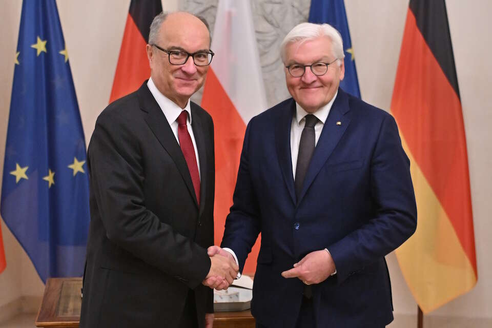 Włodzimierz Czarzasty i Frank-Walter Steinmeier Prezydent Republiki Federalnej Niemiec / autor: Aleksander Zieliński / Kancelaria Sejmu