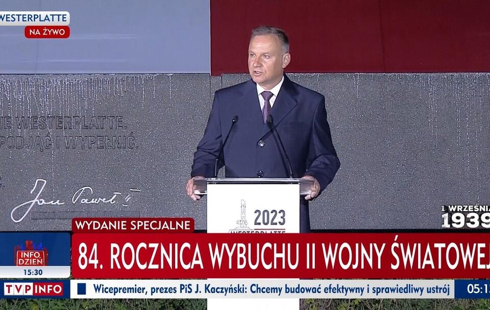 Prezydent Andrzej Duda / autor: wPolityce.pl/TVP Info (screenshot)