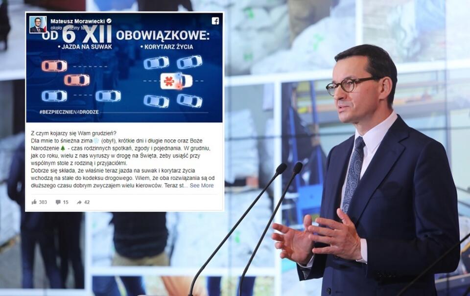 Premier Mateusz Morawiecki / autor: PAP/Wojciech Olkuśnik/Facebook/@MorawieckiPL