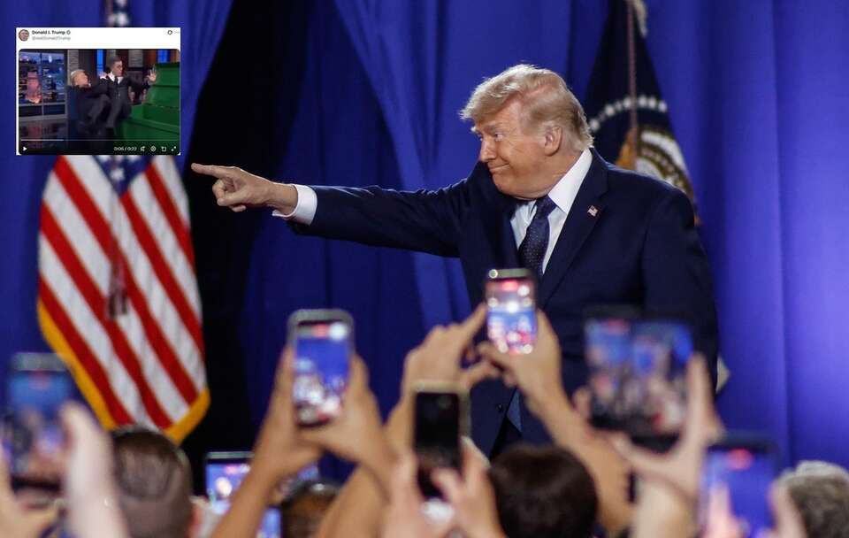 Złapał go i wyrzucił do śmietnika! Trump wypuścił wideo z AI