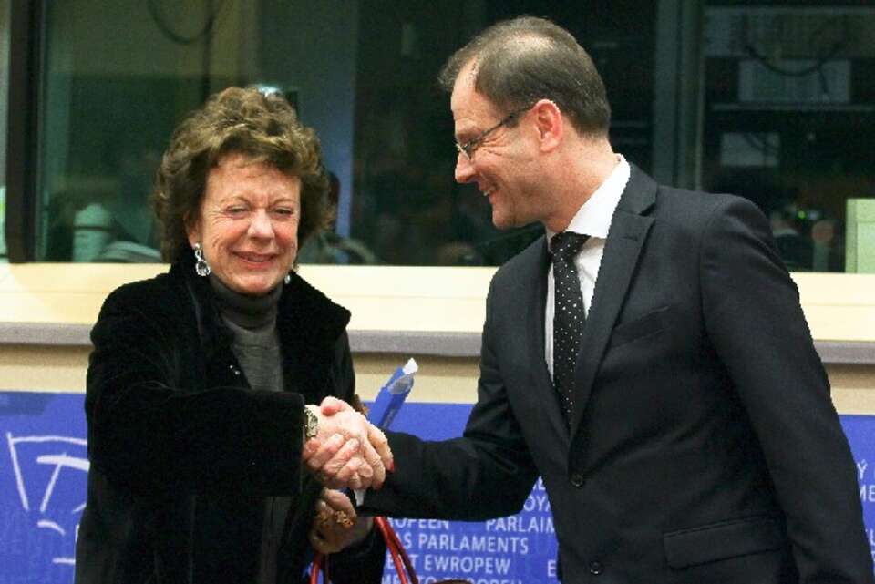 fot. Neelie Kroes i Tibor Navrac, PAP / EPA