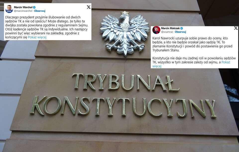 Prezydent przyjmie ślubowanie od 2 sędziów TK? Warchoł wyjaśnia