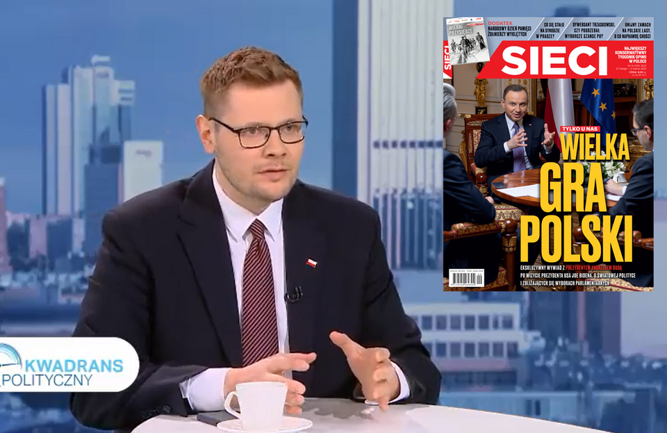 Michał Woś / autor: screenshot "Kwadrans Polityczny"