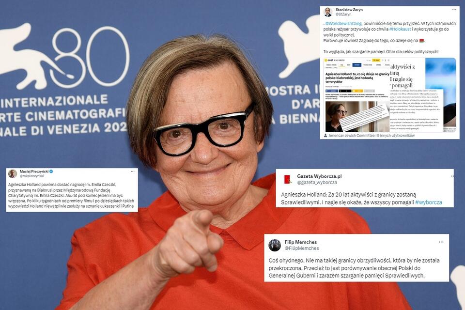 Agnieszka Holland w Wenecji / autor: PAP/EPA; Twitter