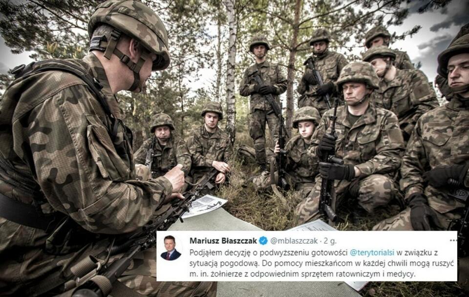 Żołnierze WOT/Wpis szefa MON / autor: Fratria/Twitter/Mariusz Błaszczak