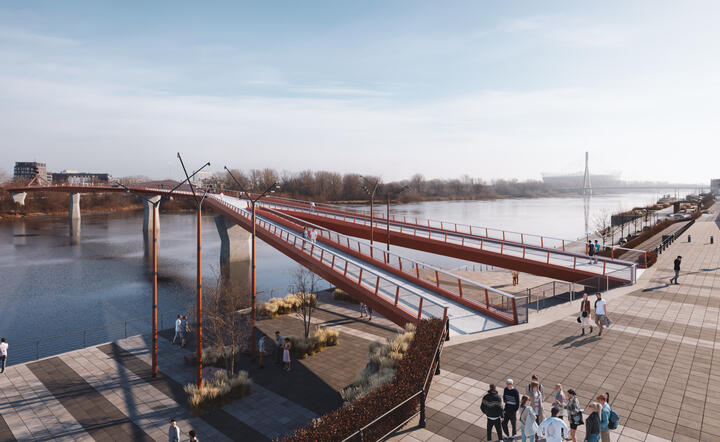 most pieszo-rowerowy przez Wisłę / autor: Zarząd Dróg Miejskich, mat. prasowe