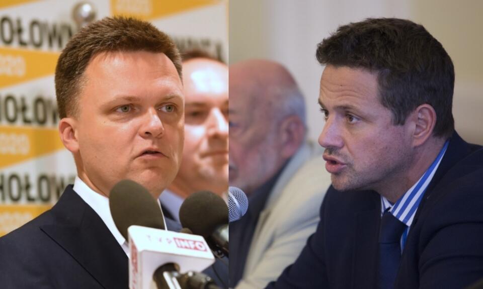 Szymon Hołownia i Rafał Trzaskowski / autor: PAP/Piotr Nowak/Fratria