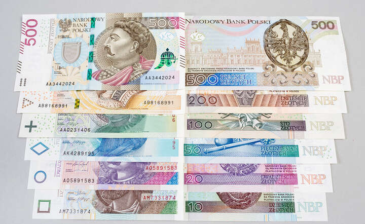 Banknoty obiegowe emitowane obecnie przez NBP / autor: materiały prasowe NBP