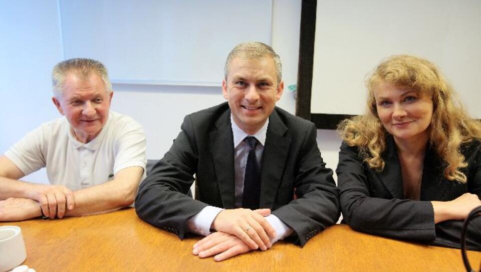 Tadeusz Iwiński, Grzegorz Napieralski, Katarzyna Piekarska Fot. PAP