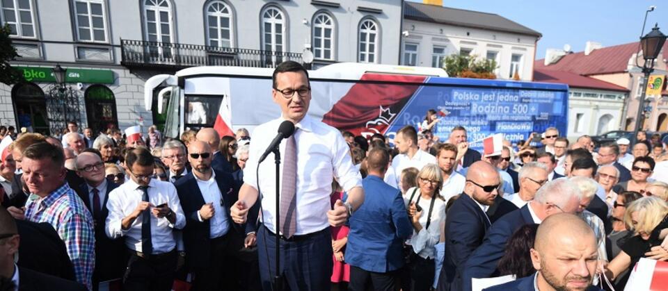 Premier Mateusz Morawiecki w Łowiczu / autor: PAP/Bartłomiej Zborowski