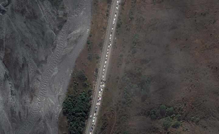 Zdjęcie satelitarne z gruzińskiej granicy / autor: Twitter