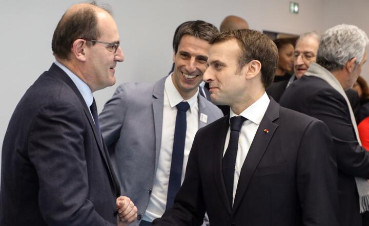 Emmanuel Macron i Jean Castex  / autor: PAP/EPA/LUDOVIC MARIN / POOL