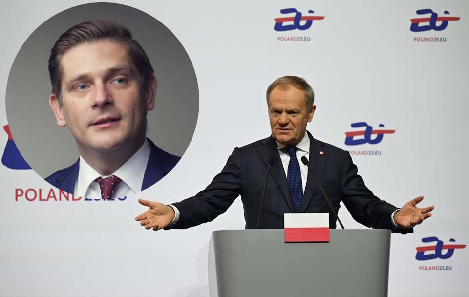 Bartosz Kownacki, Donald Tusk / autor: Fratria/PAP/Adam Warżawa