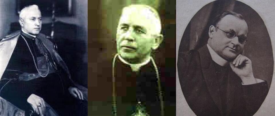 Kard. Hlond, abpo Gawlina, bp Teodor Kubina