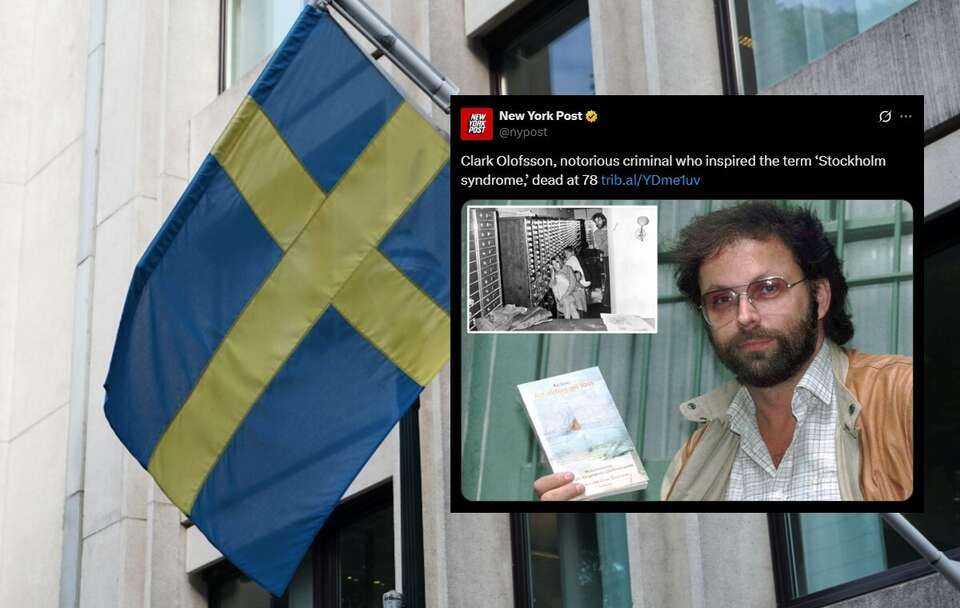 Flaga Szwecji; Clark Olofsson / autor: Fratria/X