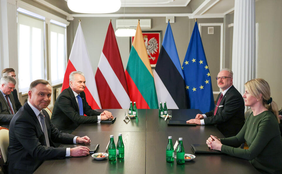Długie spotkanie Dudy z liderami Łotwy, Litwy i Estonii