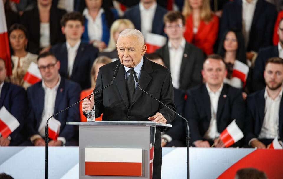 Prezes PiS Jarosław Kaczyński podczas konwencji Prawa i Sprawiedliwości w Krakowie / autor: PAP/Łukasz Gągulski
