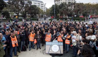 Barcelona: Protesty separatystów i dziennikarzy