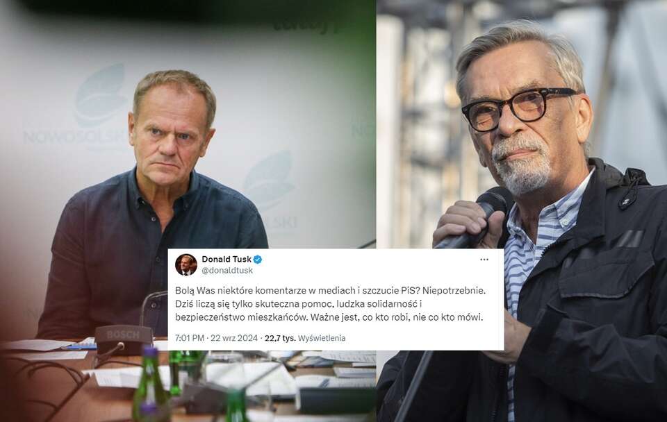 Donald Tusk i Jacek Żakowski / autor: PAP/Lech Muszyński/Fratria/X