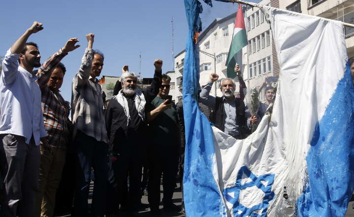 Demonstracja anty-izraelska w Iranie / autor: PAP/EPA/ABEDIN TAHERKENAREH