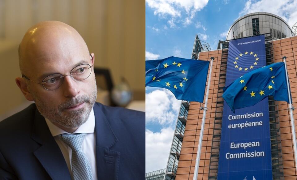 Minister klimatu Michał Kurtyka; Budynek Komisji Europejskiej / autor: Fratria