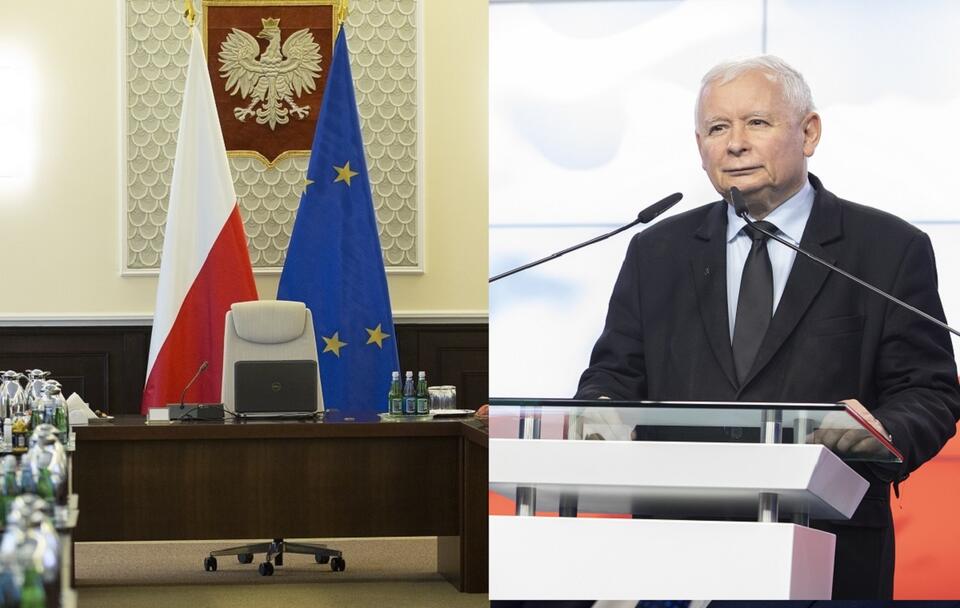 Sala posiedzeń RM; Jarosław Kaczyński / autor: Fratria