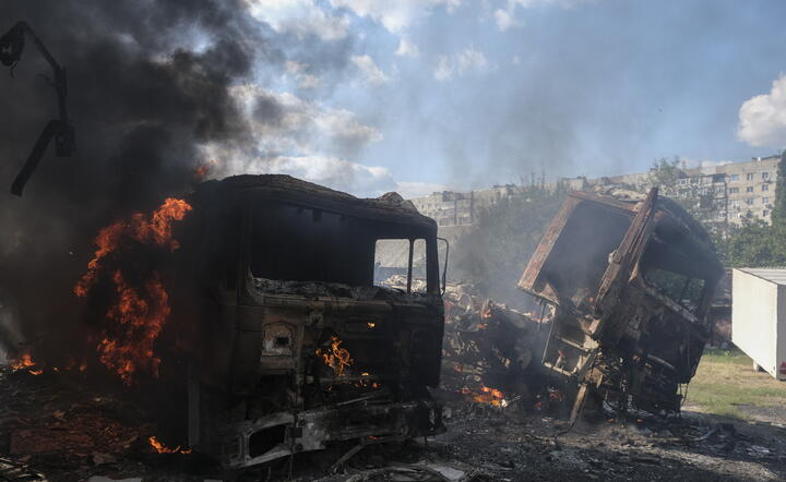 Zniszczenia po ostrzale Bachmutu / autor: PAP/EPA