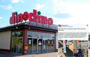 racownicy sklepów Dino skarżą się na niskie temperatury panujące w placówkach sieci i pomieszczeniach socjalnych, co utrudnia im wykonywanie obowiązków.  / autor: Fratria/X