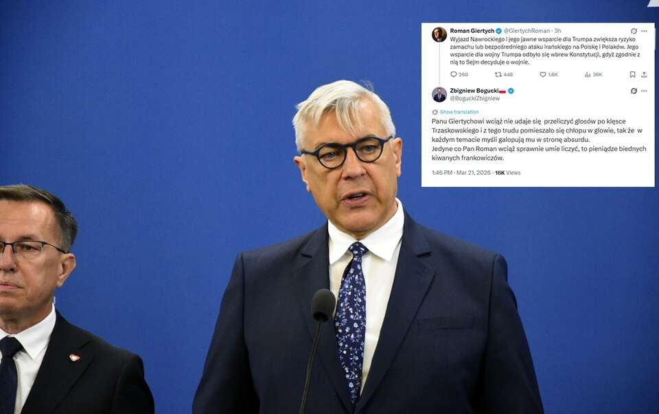 Giertych straszy atakiem Iranu na Polskę! Bogucki ripostuje