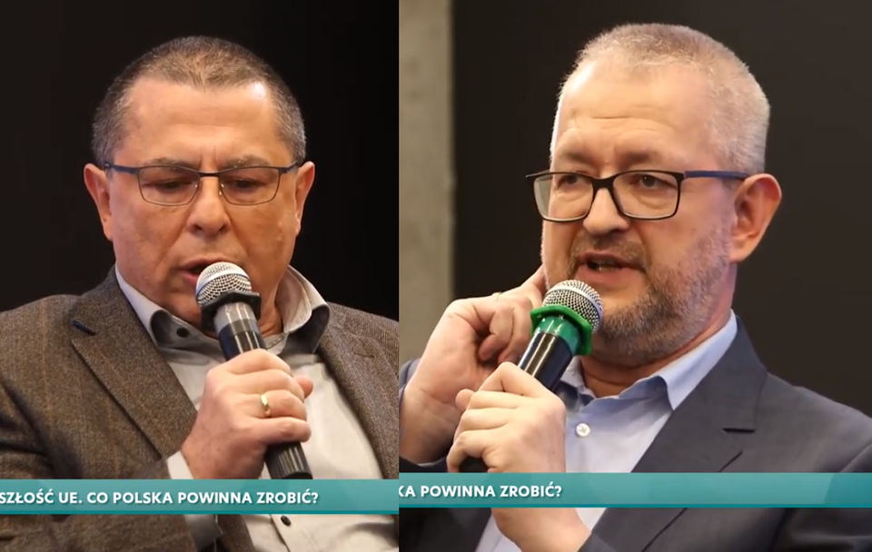 Bronisław Wildstein i Rafał Ziemkiewicz podczas konferencji Zderzenie kulturowe w UE / autor: YouTube/Patryk Jaki
