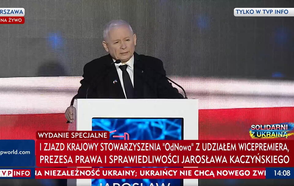 Jarosław Kaczyński  / autor: screenshot TVP Info