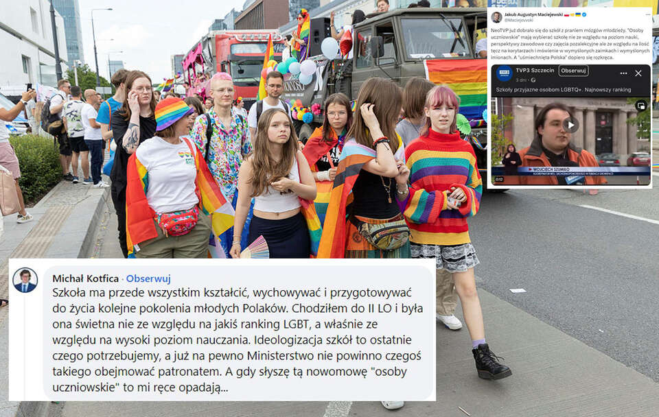 TVP3 Szczecin przygotował materiał o szkołach i LGBT / autor: Fratria, X