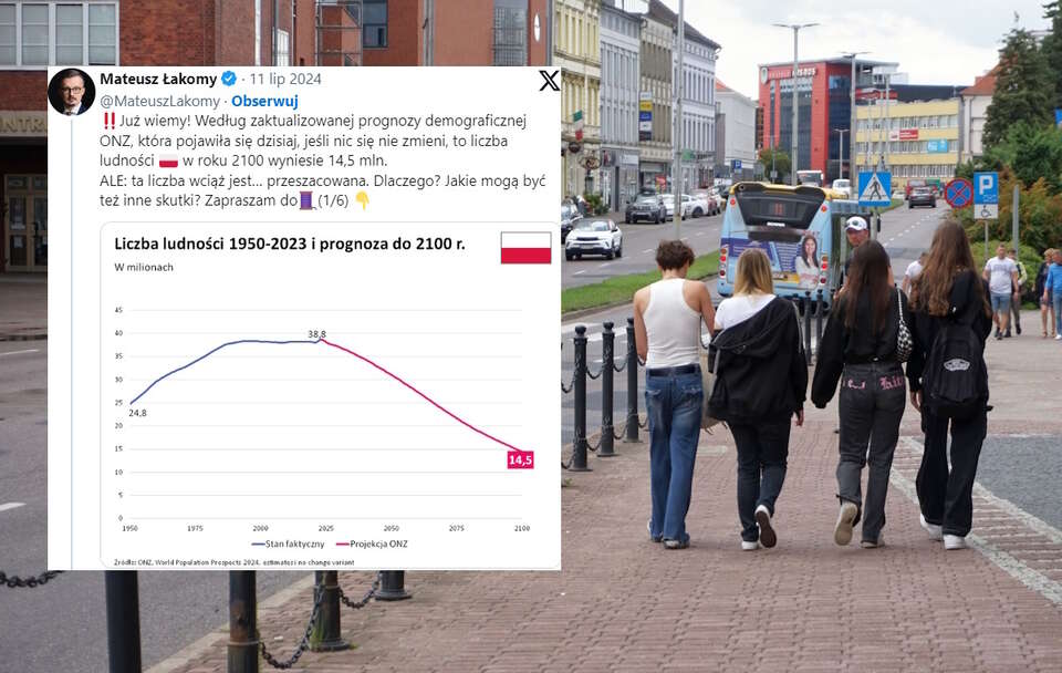 Ekspert:Liczba ludności w 2100 r. w Polsce wyniesie 14,5 mln