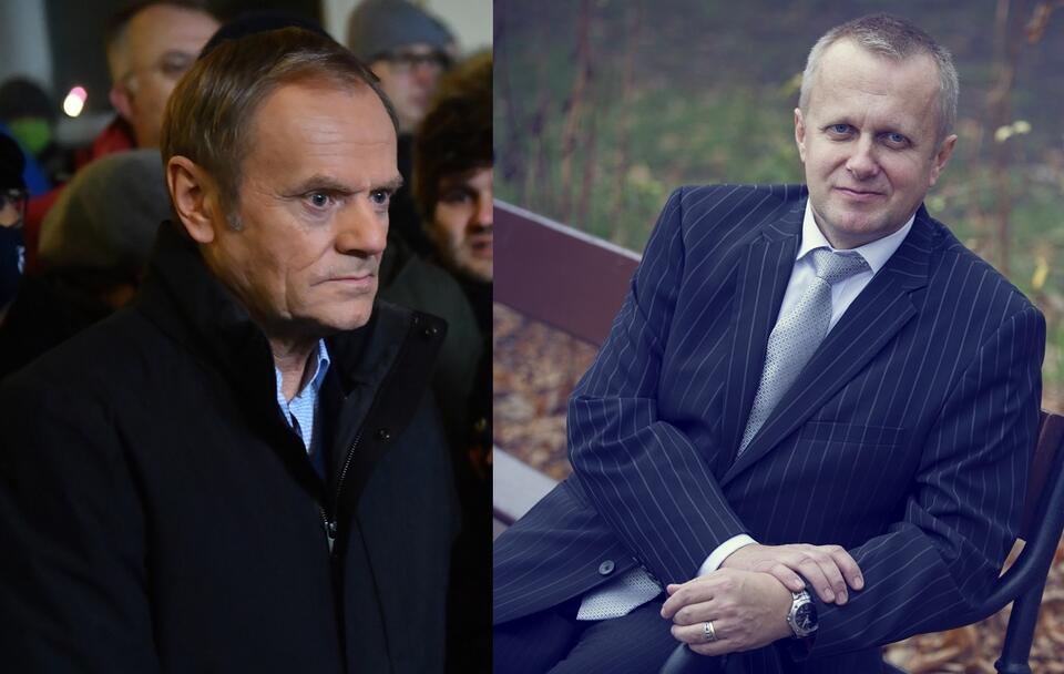 Donald Tusk/Prof. Mieczysław Ryba / autor: PAP/Radek Pietruszka/Fratria